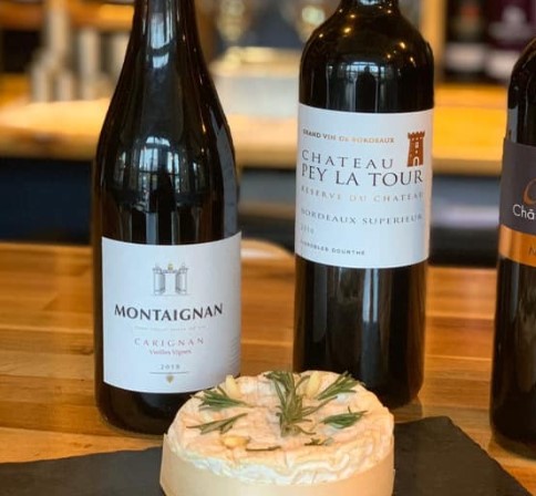 Decant wine and cheese