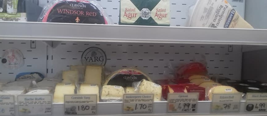 Lingers cheeses in cooler