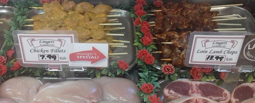 Lingers skewers, chicken breaksts and steaks