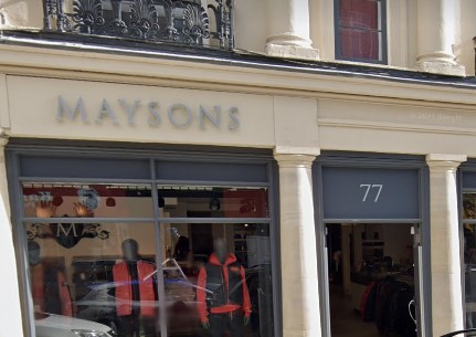 Front of Mayson's shop on Bedford High Street