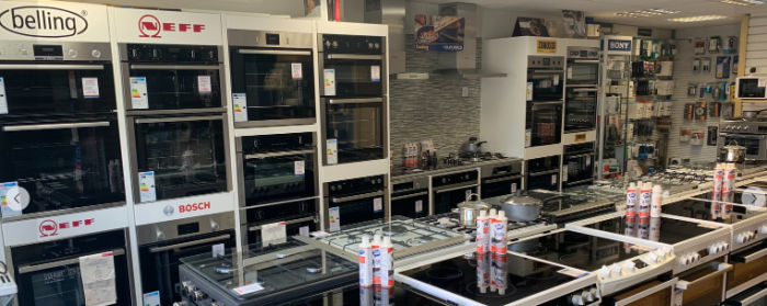 Michael R Peters cookshop interior with ovens