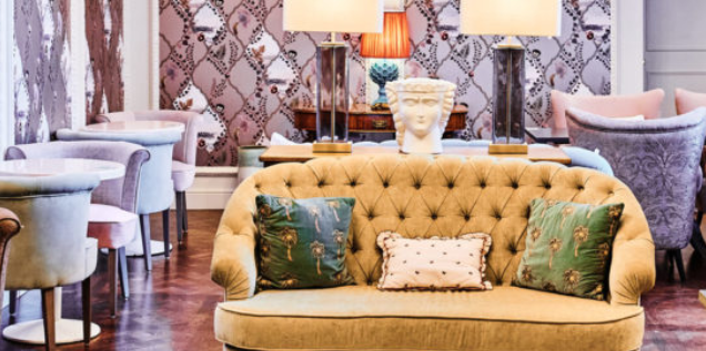 Anna's Tearoom lounge and tables
